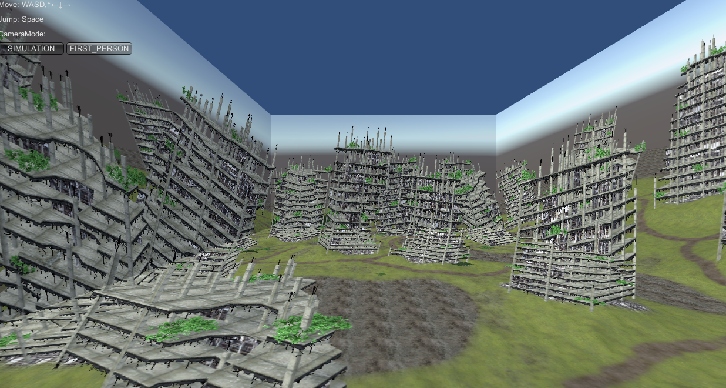 Room simulation (first person view)